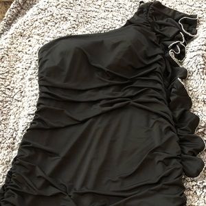 Xoxo black one shoulder dress